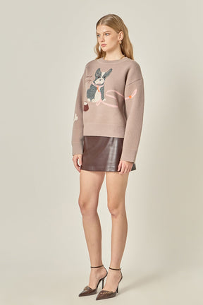 ENGLISH FACTORY - French Bulldog Sweater - SWEATERS & KNITS available at Objectrare