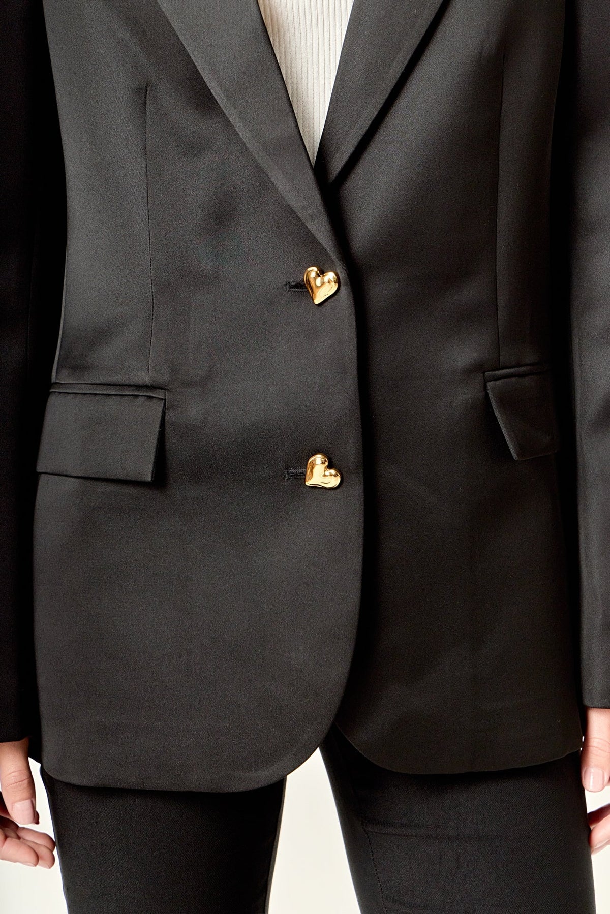 ENGLISH FACTORY - The Amoura Satin Blazer - JACKETS available at Objectrare