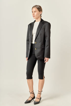 ENGLISH FACTORY - The Amoura Satin Blazer - JACKETS available at Objectrare