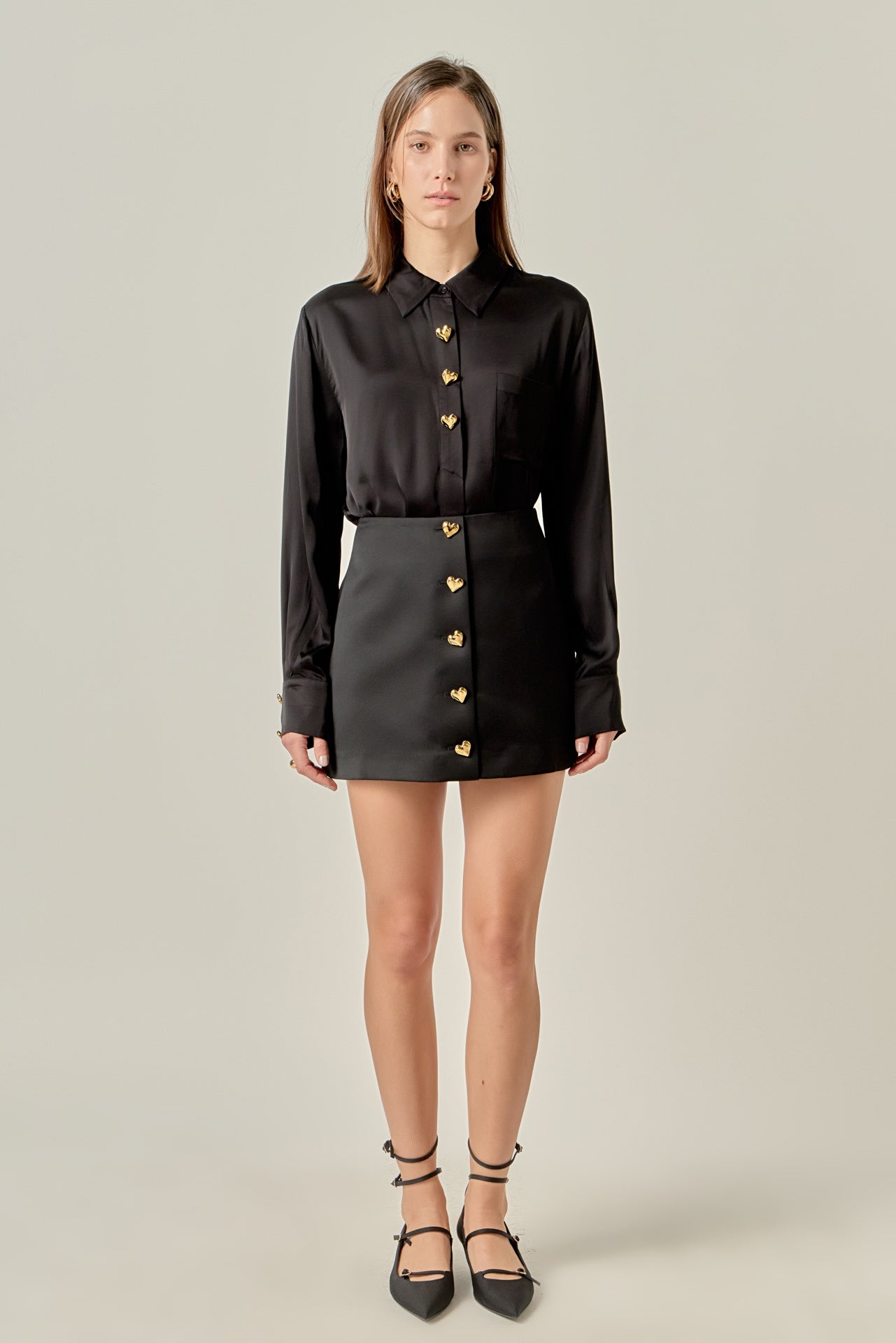 ENGLISH FACTORY - The Amoura Satin Skirt - SKIRTS available at Objectrare