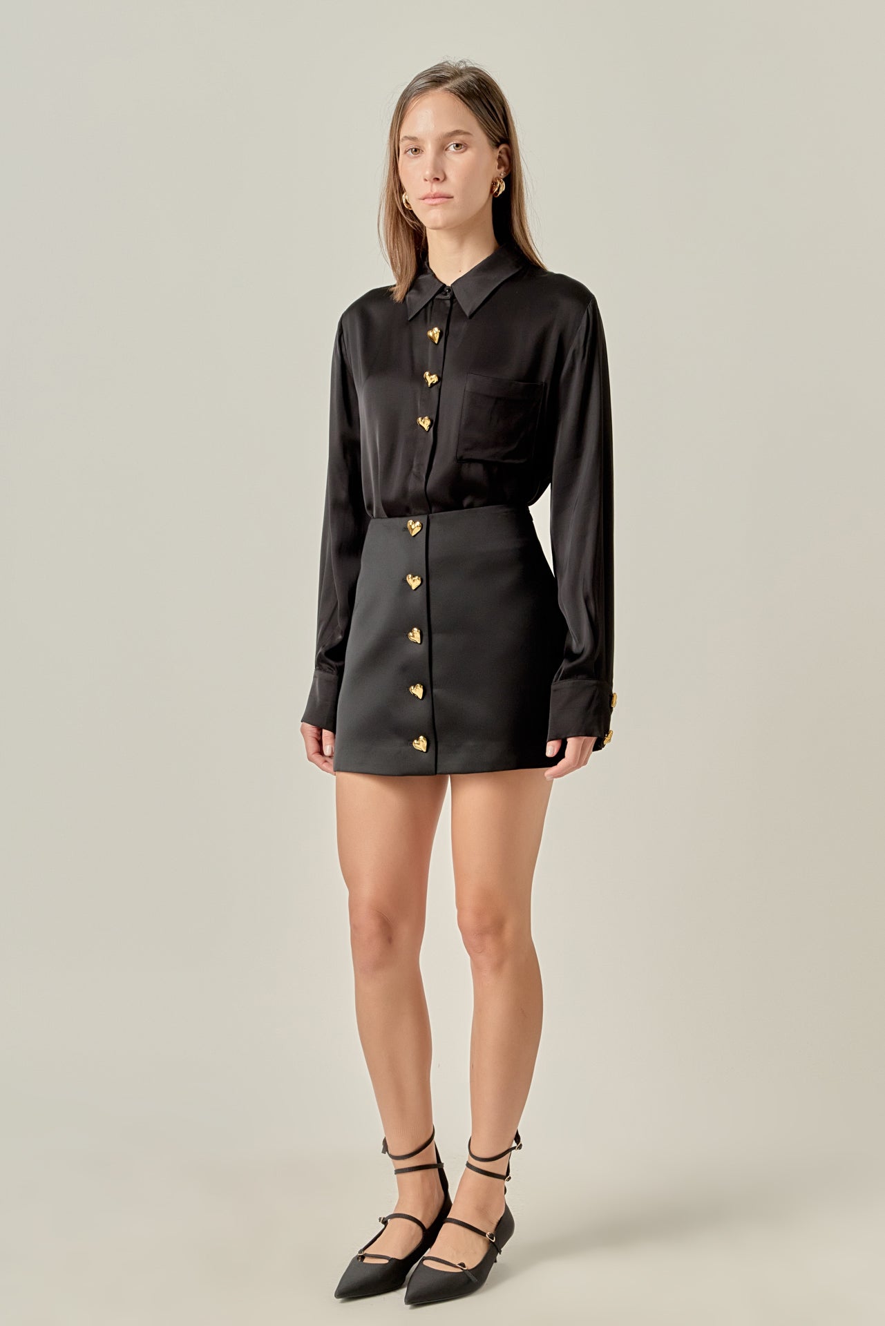 ENGLISH FACTORY - The Amoura Satin Skirt - SKIRTS available at Objectrare