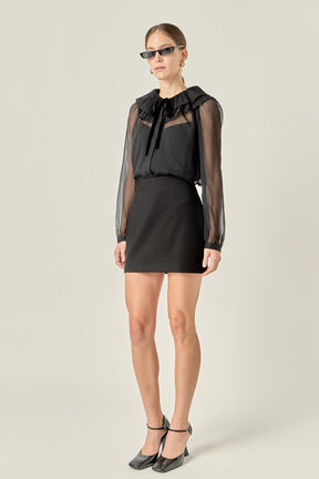 ENGLISH FACTORY - Juliette Pleated Collar Blouse - SHIRTS & BLOUSES available at Objectrare