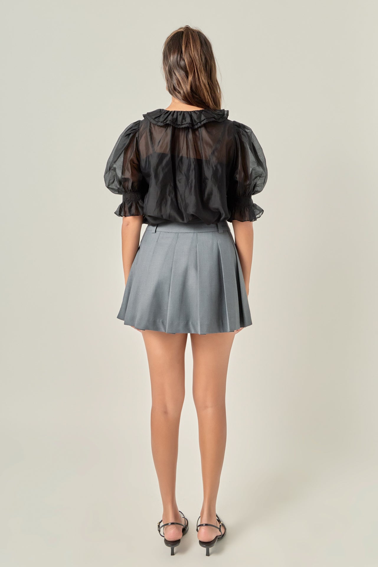 ENGLISH FACTORY - Ruffled Short Sleeves Blouse - SHIRTS & BLOUSES available at Objectrare