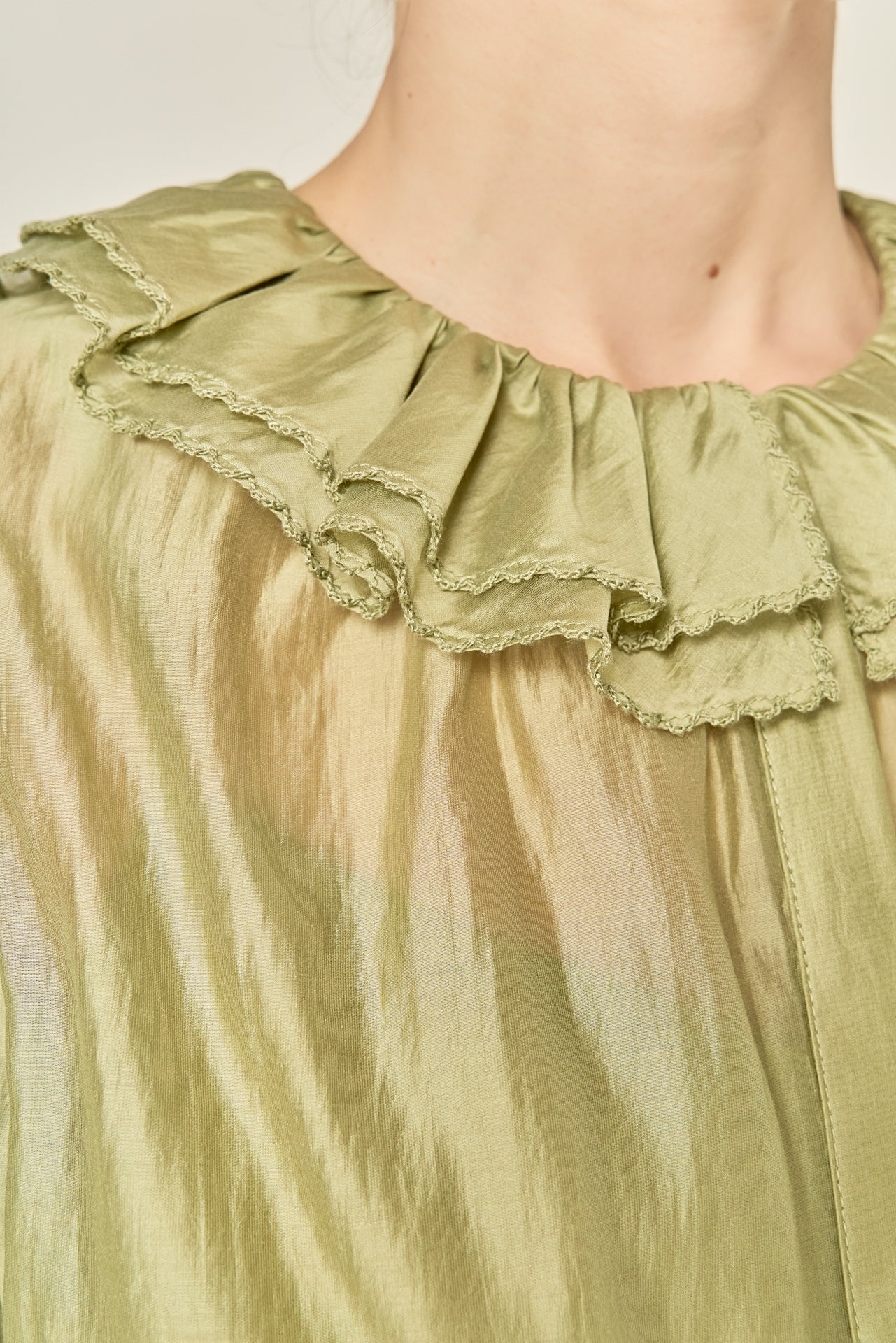 ENGLISH FACTORY - Ruffled Short Sleeves Blouse - SHIRTS & BLOUSES available at Objectrare