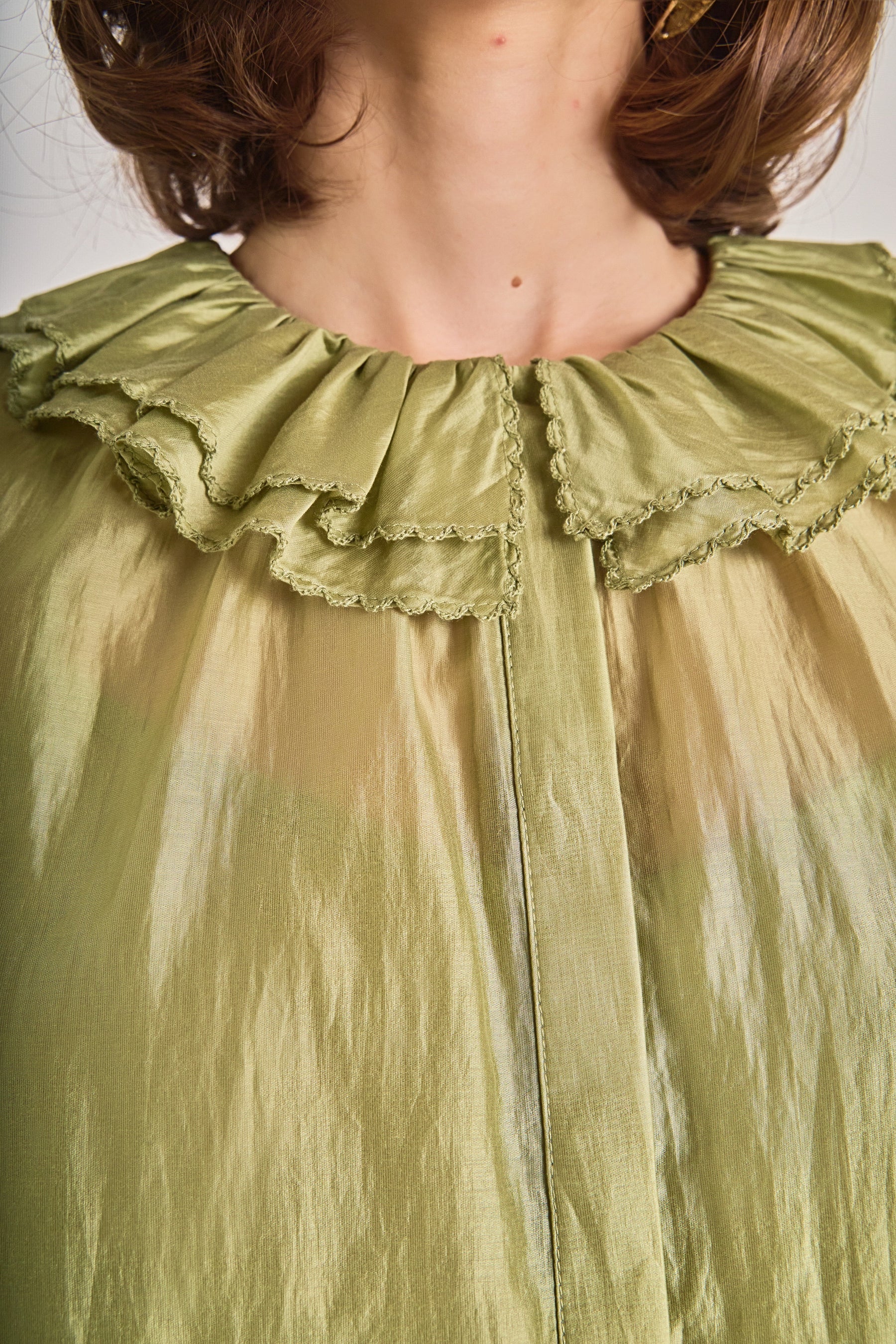 ENGLISH FACTORY - Ruffled Short Sleeves Blouse - SHIRTS & BLOUSES available at Objectrare