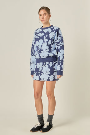 ENGLISH FACTORY - Fuzzy Flower Sweater - SWEATERS & KNITS available at Objectrare