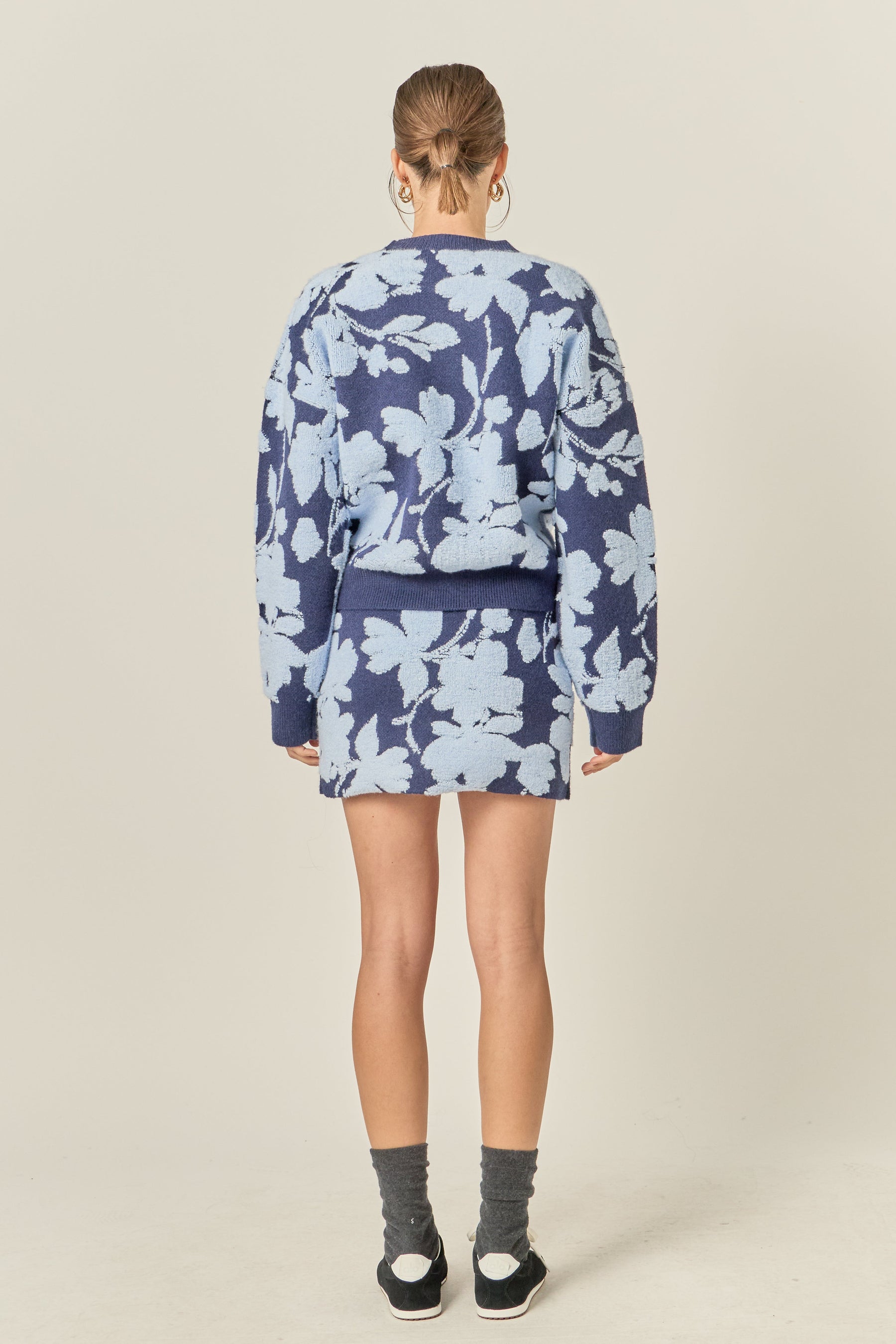 ENGLISH FACTORY - Fuzzy Flower Sweater - SWEATERS & KNITS available at Objectrare