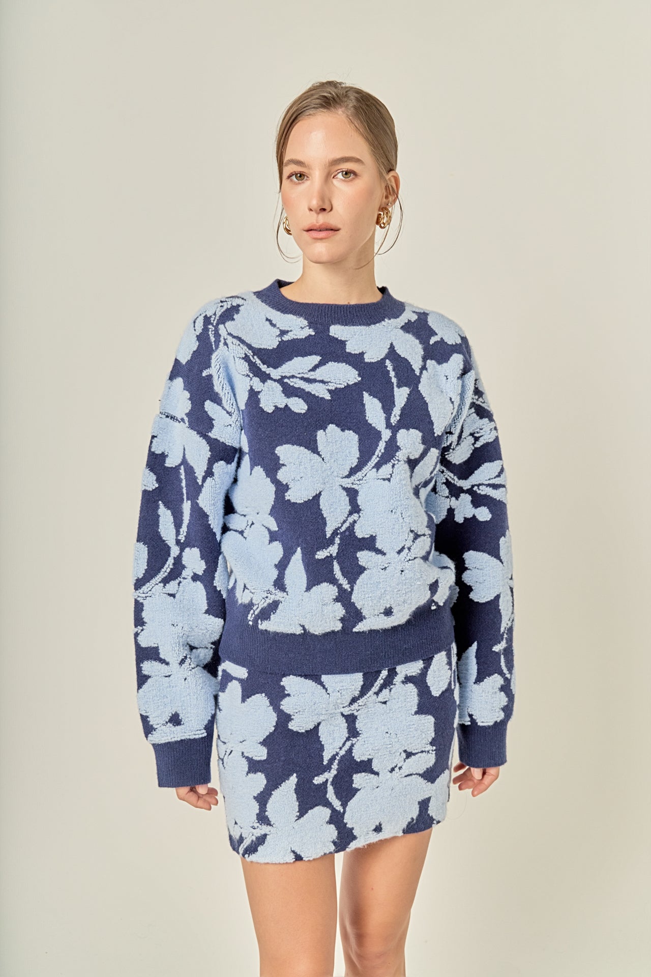 ENGLISH FACTORY - Fuzzy Flower Sweater - SWEATERS & KNITS available at Objectrare