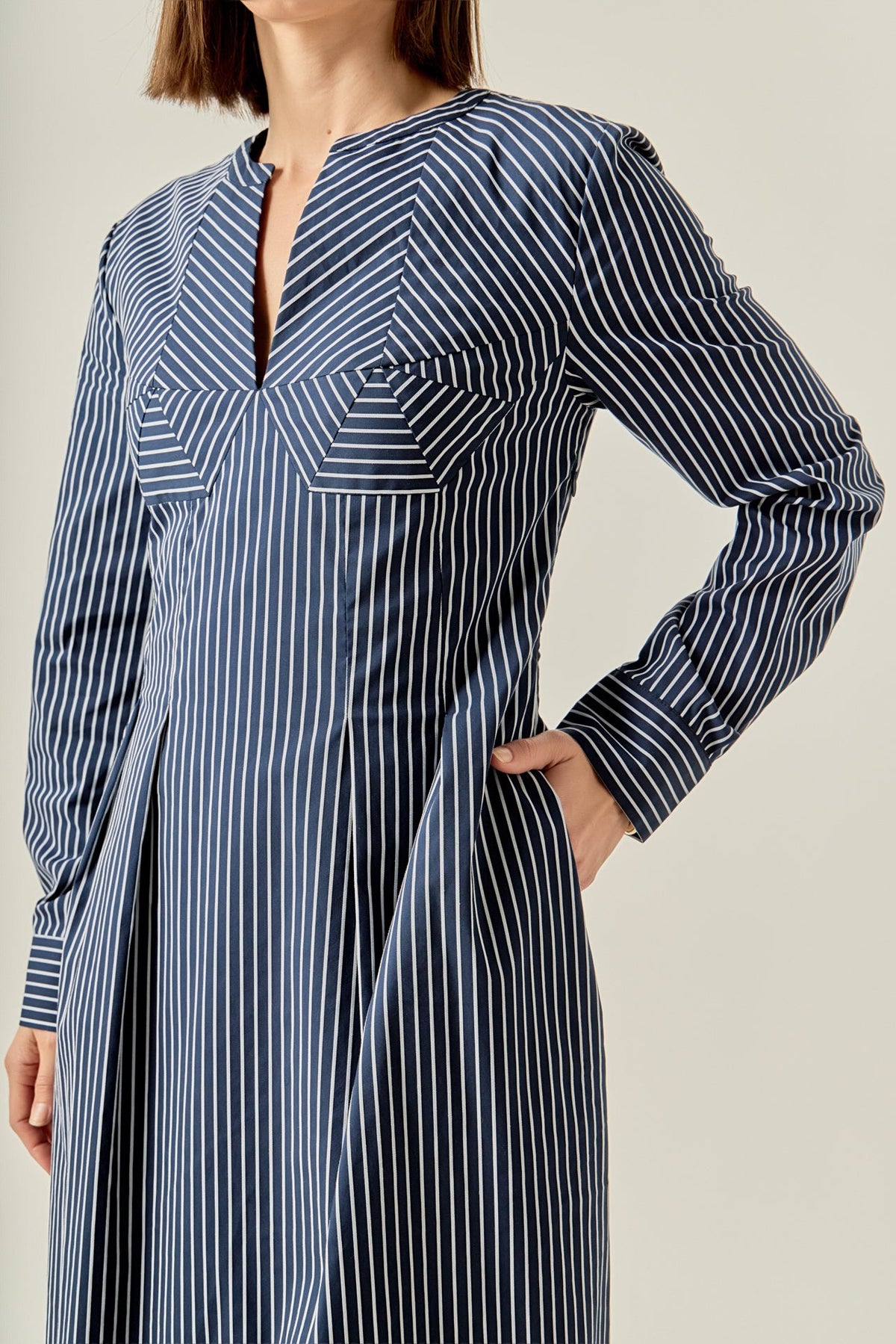 Bella Stripe Origami Midi Dress