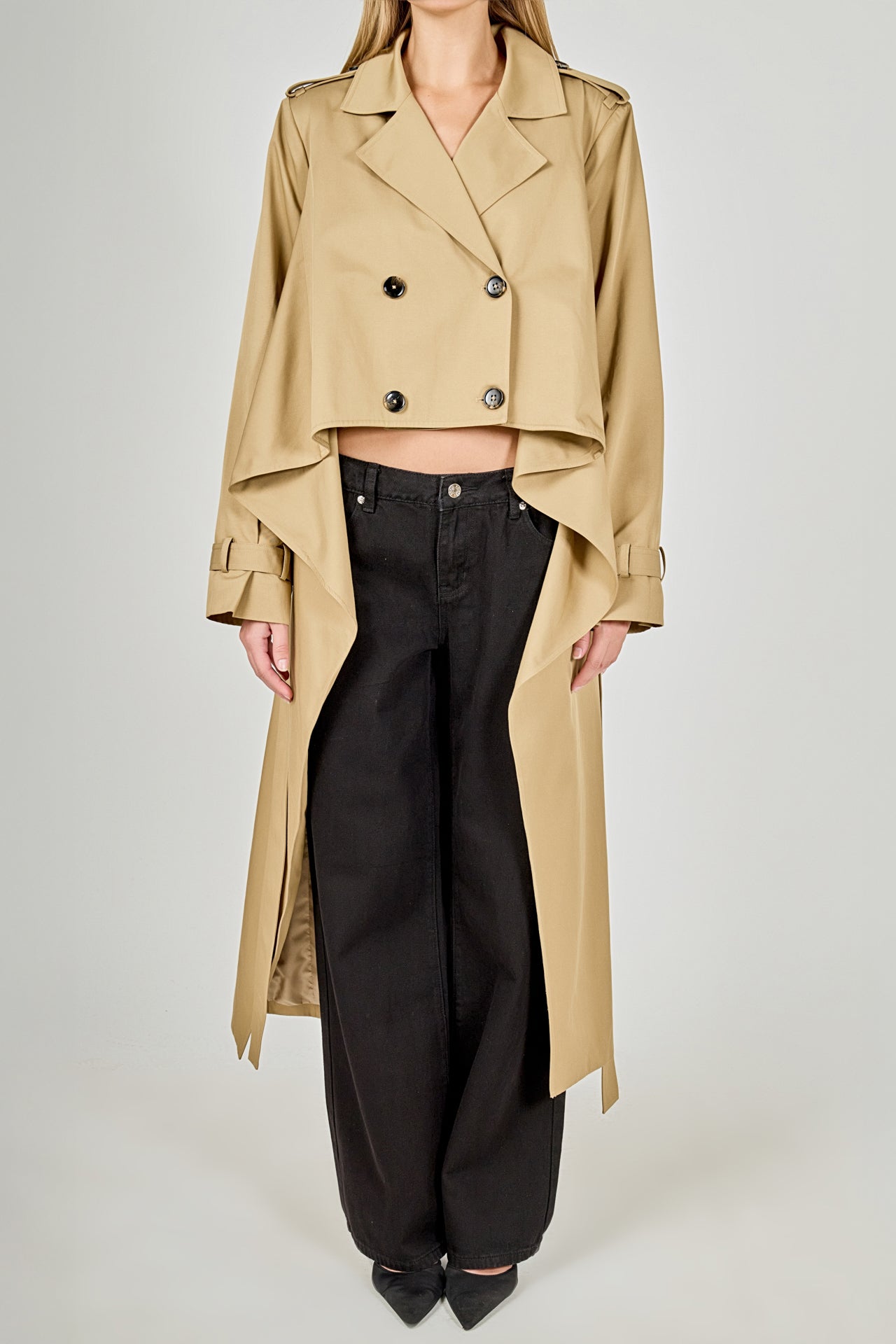 High Low Hem Trench Coat