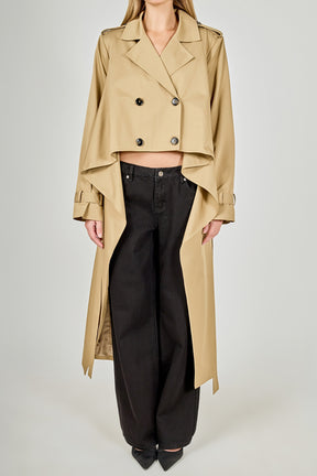 High Low Hem Trench Coat