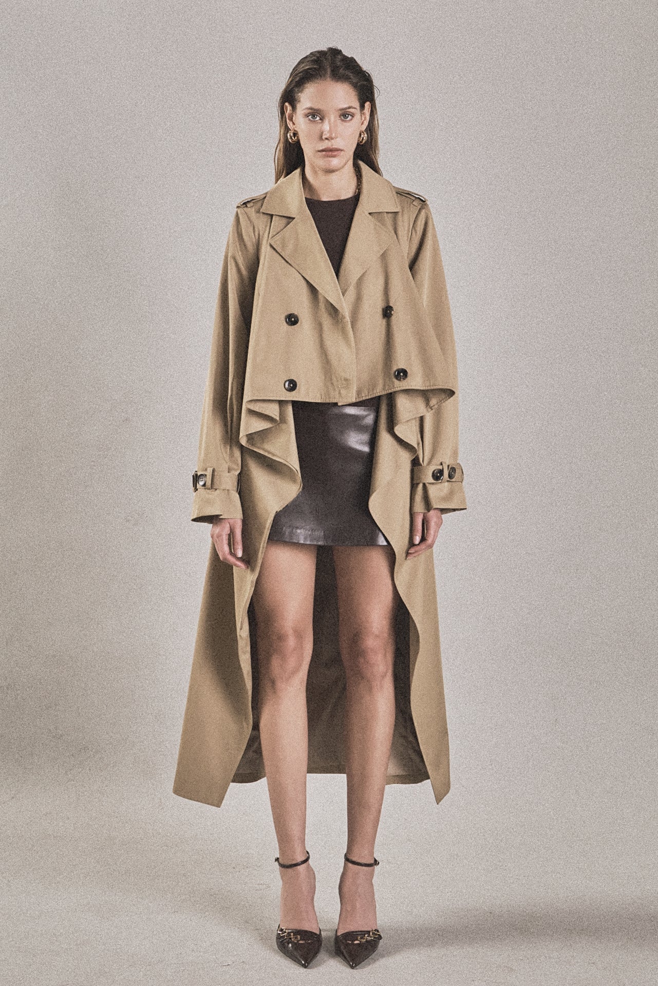 ENDLESS ROSE - High Low Trench Coat - COATS available at Objectrare