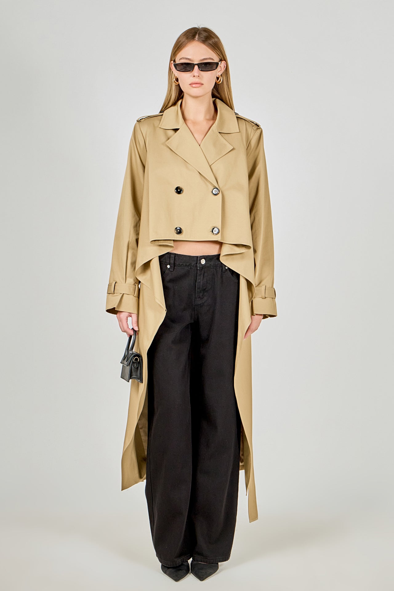 High Low Hem Trench Coat