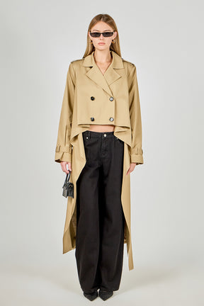 High Low Hem Trench Coat