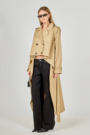 ENDLESS ROSE - High Low Trench Coat - COATS available at Objectrare