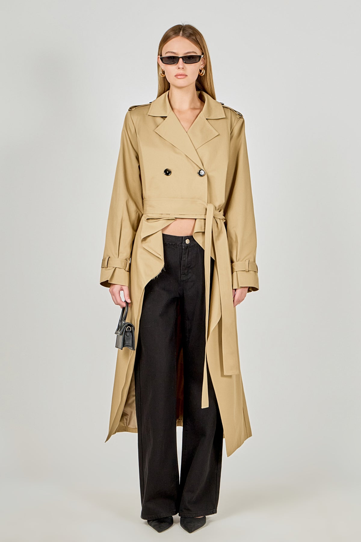 High Low Hem Trench Coat
