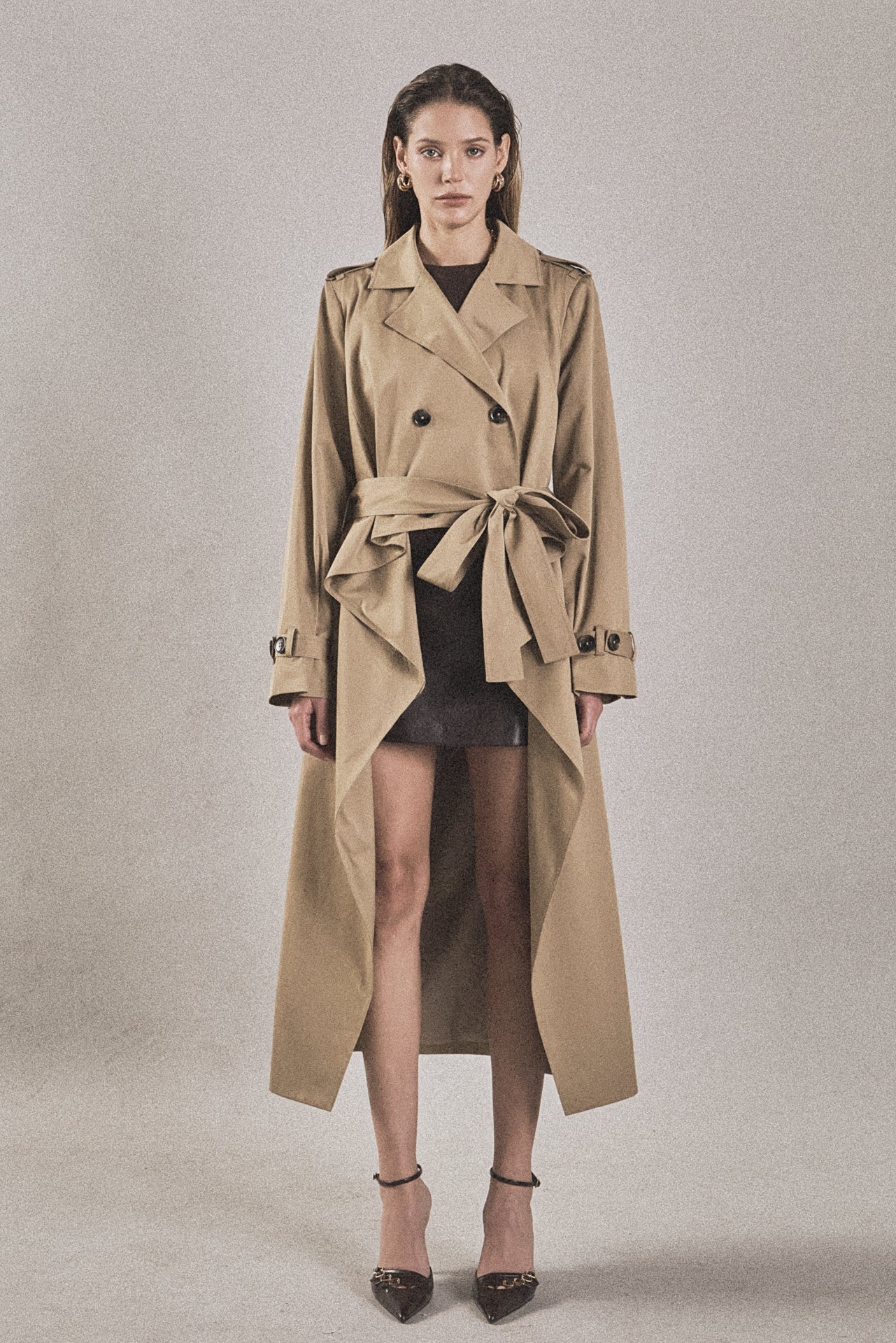 ENDLESS ROSE - High Low Trench Coat - COATS available at Objectrare