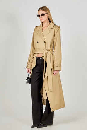 High Low Hem Trench Coat
