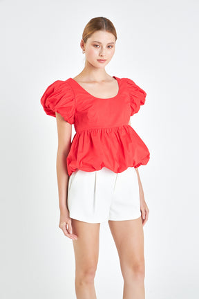 ENGLISH FACTORY - Bubble Hem Top - TOPS available at Objectrare