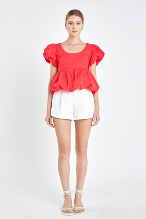 ENGLISH FACTORY - Bubble Hem Top - TOPS available at Objectrare