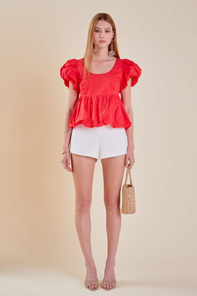 ENGLISH FACTORY - Bubble Hem Top - TOPS available at Objectrare