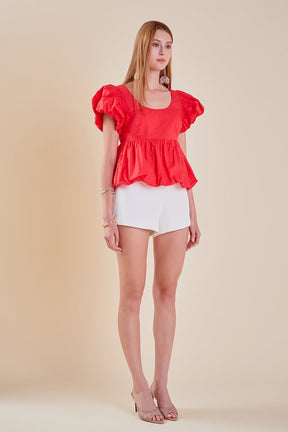 ENGLISH FACTORY - English Factory - Bubble Hem Top - TOPS available at Objectrare