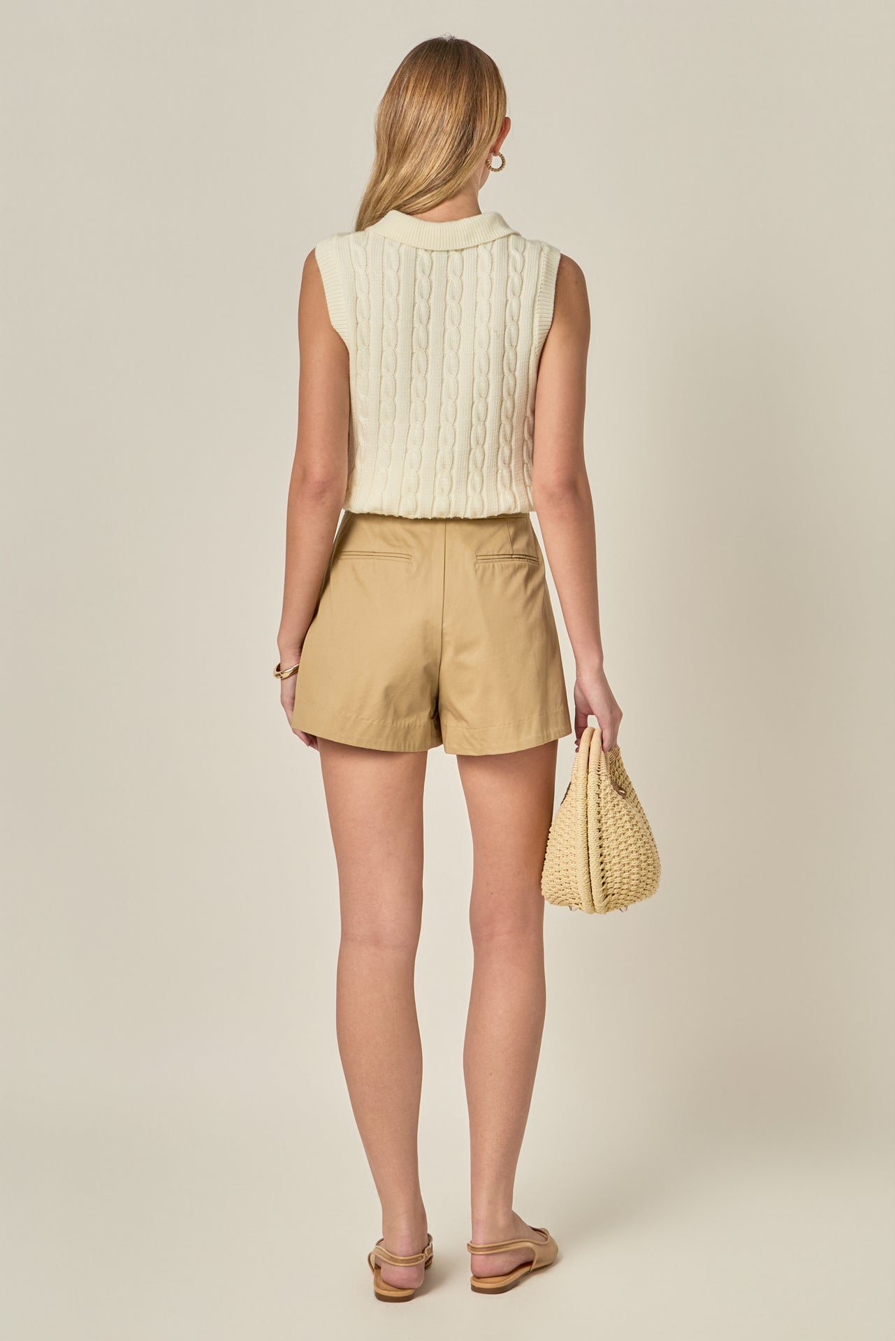 ENGLISH FACTORY - Tuck Detailed Shorts - SHORTS available at Objectrare