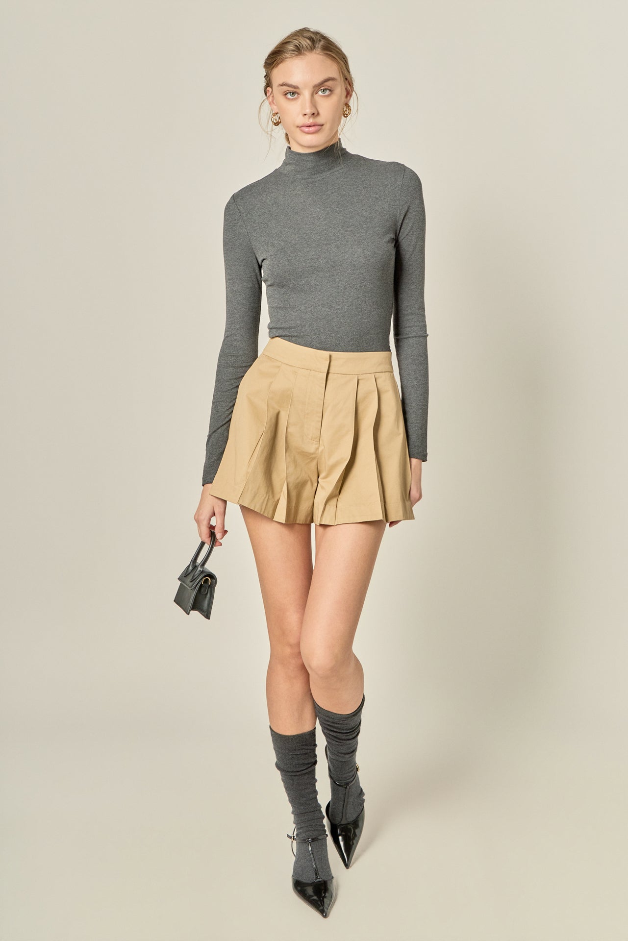 ENGLISH FACTORY - Tuck Detailed Shorts - SHORTS available at Objectrare