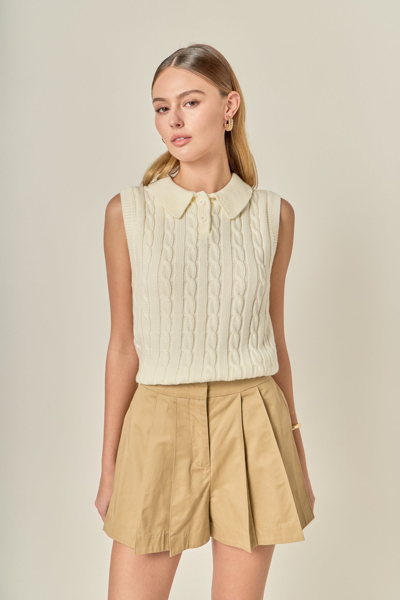 ENGLISH FACTORY - Tuck Detailed Shorts - SHORTS available at Objectrare