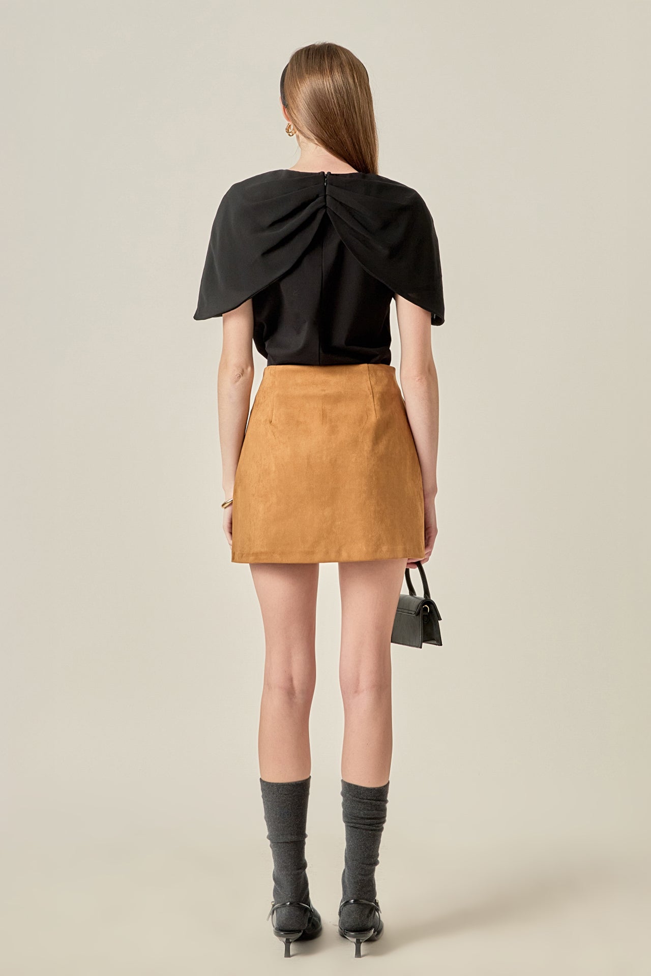 ENGLISH FACTORY - Bow Mixed Media Top - TOPS available at Objectrare