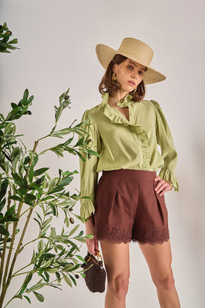 ENGLISH FACTORY - Ruffle Blouse - TOPS available at Objectrare