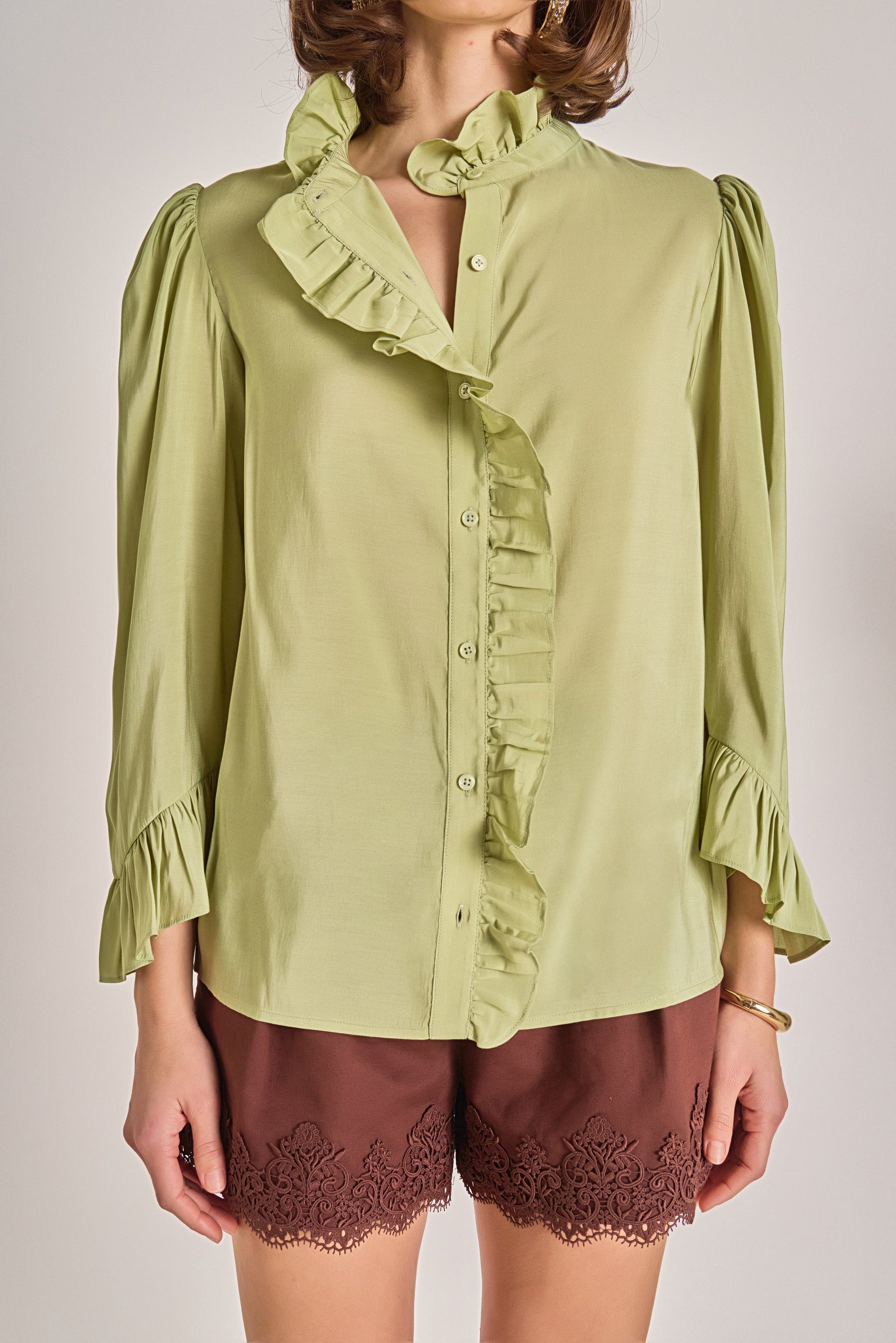 ENGLISH FACTORY - Ruffle Blouse - TOPS available at Objectrare
