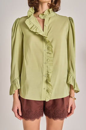 ENGLISH FACTORY - Ruffle Blouse - TOPS available at Objectrare