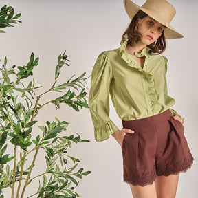 ENGLISH FACTORY - Ruffle Blouse - TOPS available at Objectrare