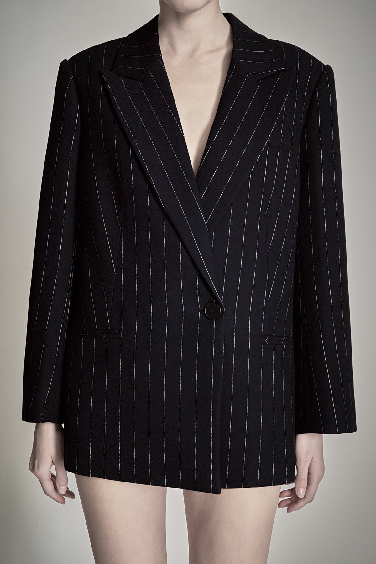 ENDLESS ROSE - Oversized Pinstripe Blazer - BLAZERS available at Objectrare