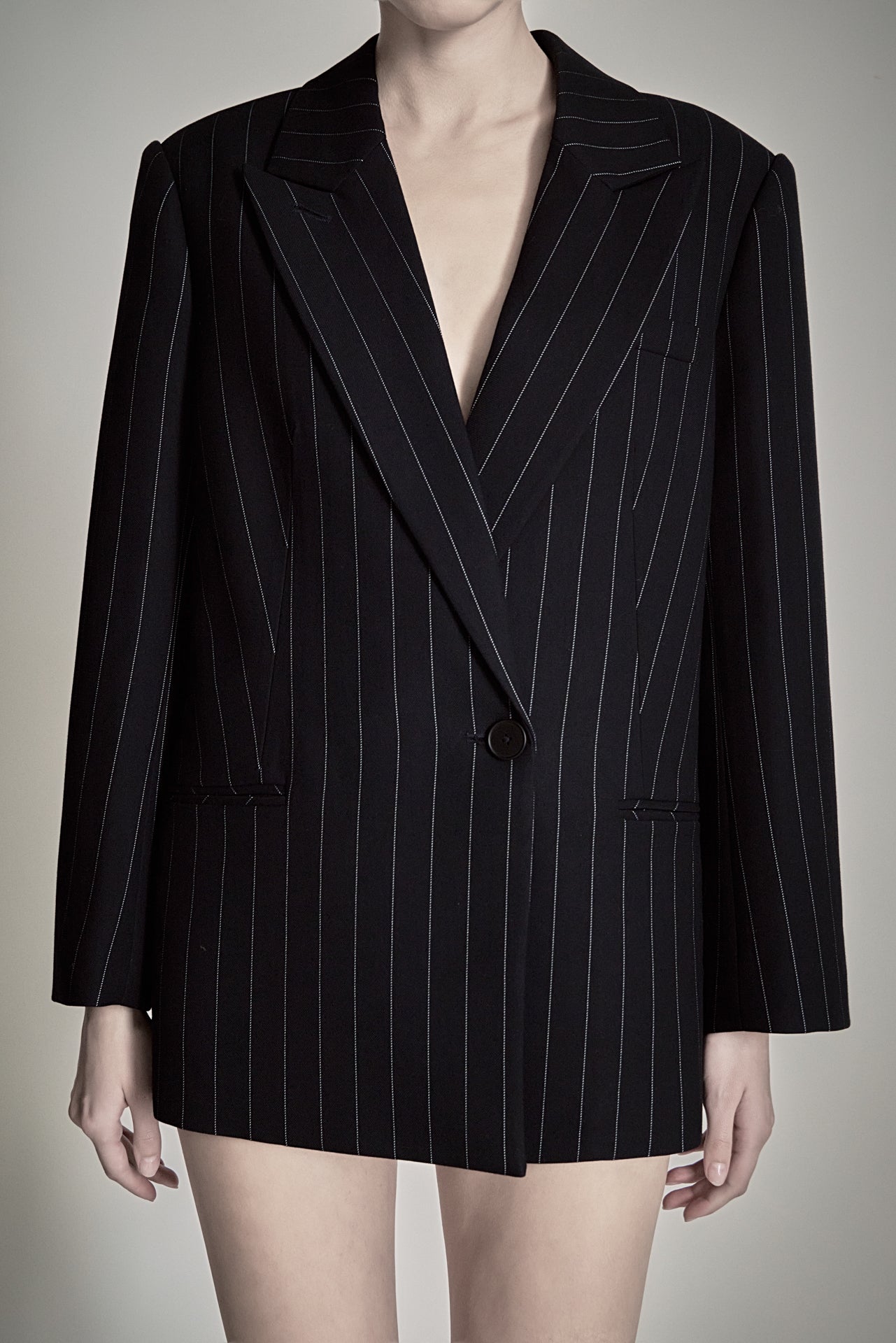 ENDLESS ROSE - Oversized Pinstripe Blazer - BLAZERS available at Objectrare