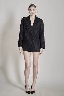 ENDLESS ROSE - Oversized Pinstripe Blazer - BLAZERS available at Objectrare
