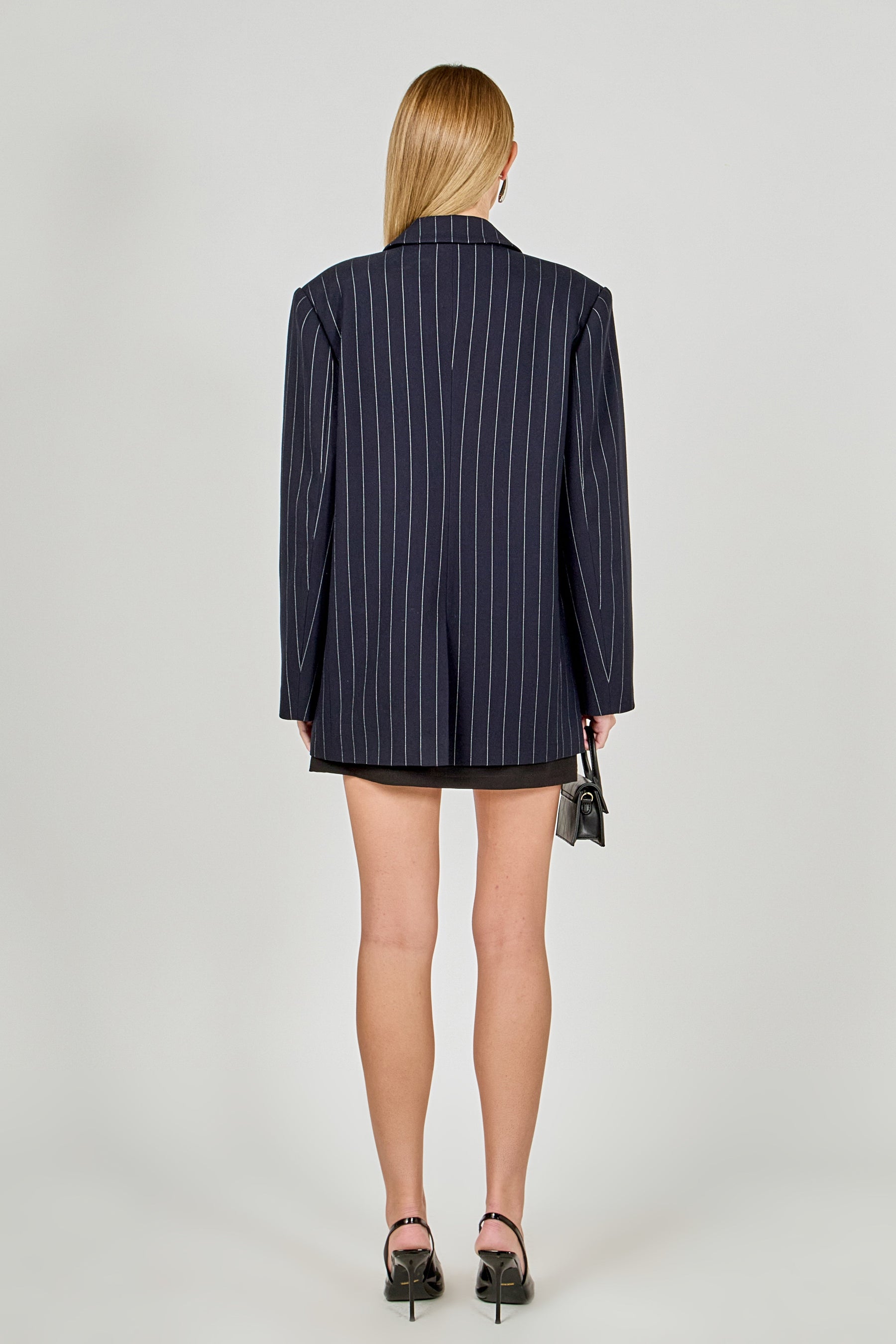 ENDLESS ROSE - Oversized Pinstripe Blazer - BLAZERS available at Objectrare