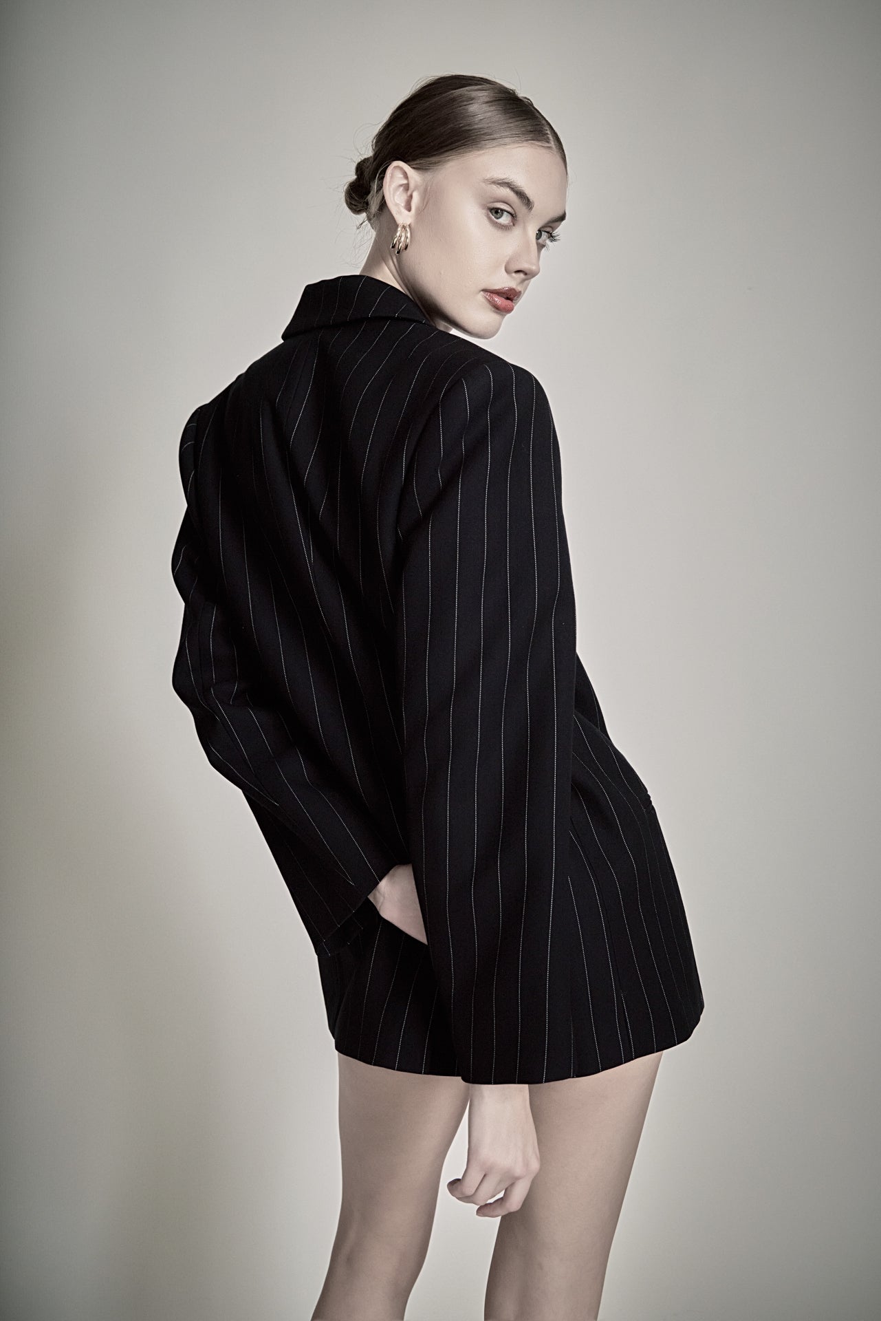 ENDLESS ROSE - Oversized Pinstripe Blazer - BLAZERS available at Objectrare