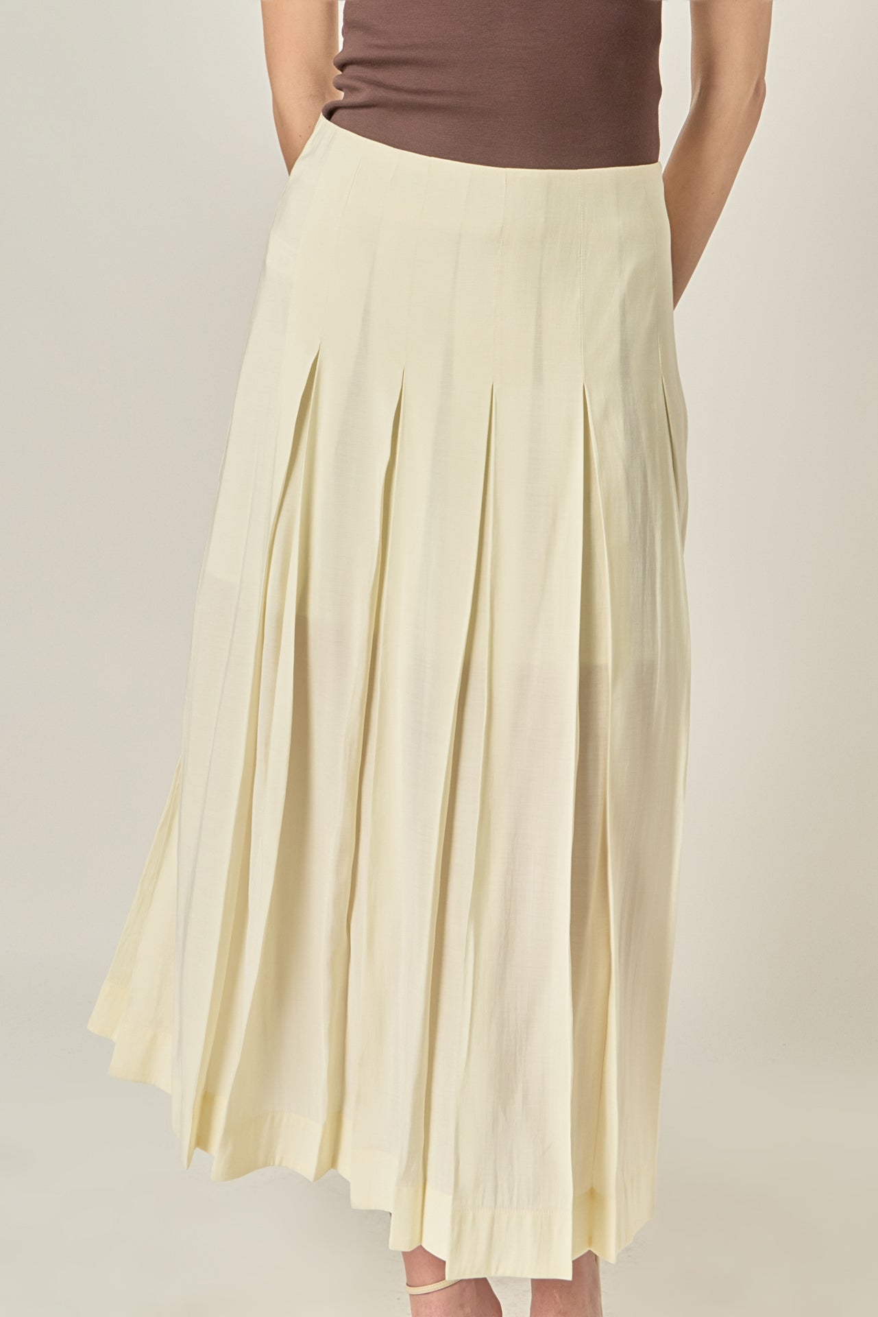 ENGLISH FACTORY - Sheer Pleated Skirt - SKIRTS available at Objectrare