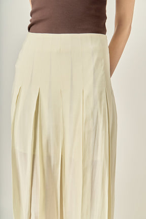 ENGLISH FACTORY - Sheer Pleated Skirt - SKIRTS available at Objectrare