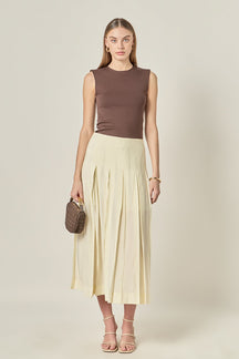 ENGLISH FACTORY - Sheer Pleated Skirt - SKIRTS available at Objectrare