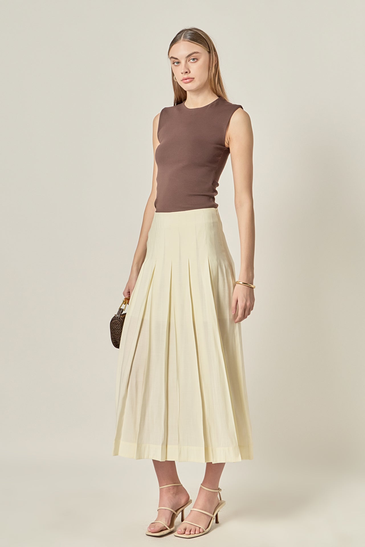 ENGLISH FACTORY - Sheer Pleated Skirt - SKIRTS available at Objectrare