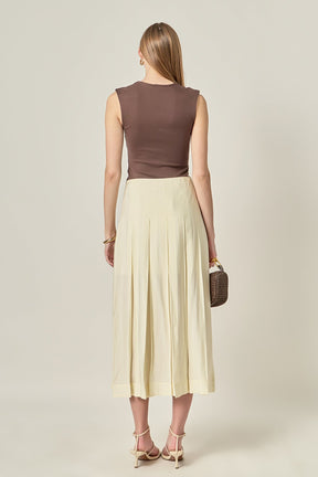ENGLISH FACTORY - Sheer Pleated Skirt - SKIRTS available at Objectrare
