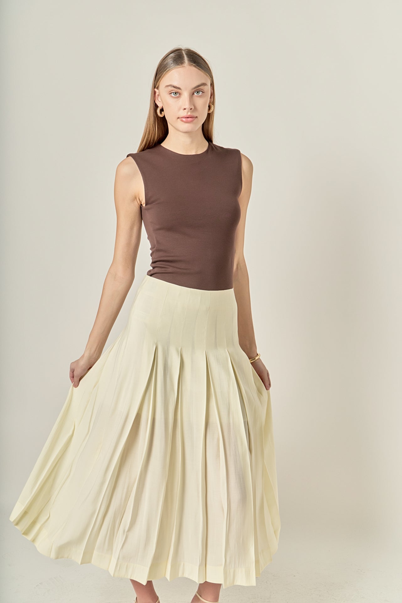 ENGLISH FACTORY - Sheer Pleated Skirt - SKIRTS available at Objectrare