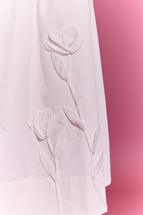 ENGLISH FACTORY - Floral Applique Midi Skirt - SKIRTS available at Objectrare