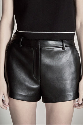 ENDLESS ROSE - Jade Leather Shorts - SHORTS available at Objectrare