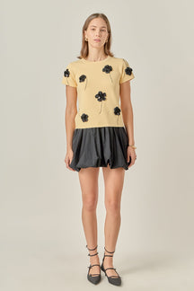 3D Flower Knit Top