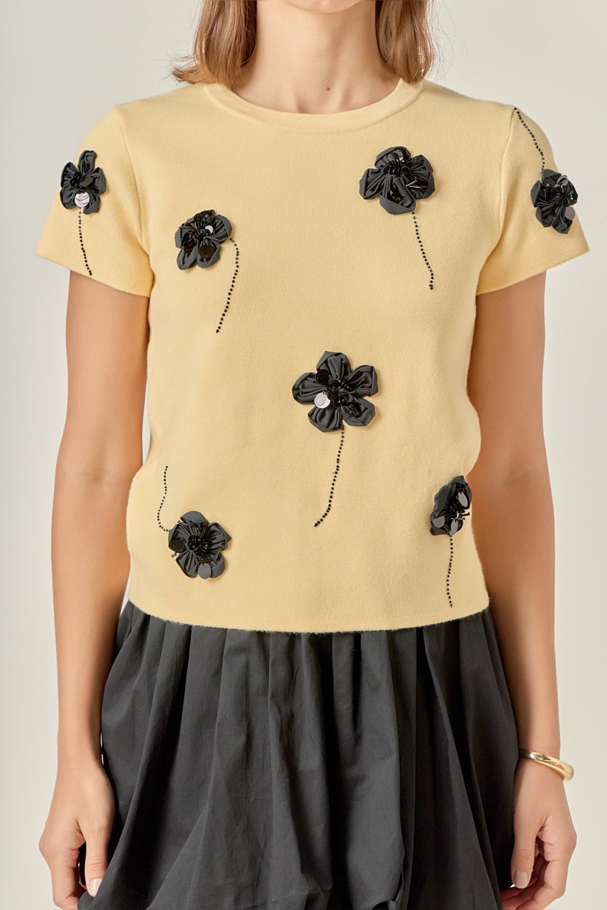3D Flower Knit Top