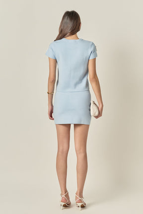 ENGLISH FACTORY - 3D Flower Knit Top - TOPS available at Objectrare